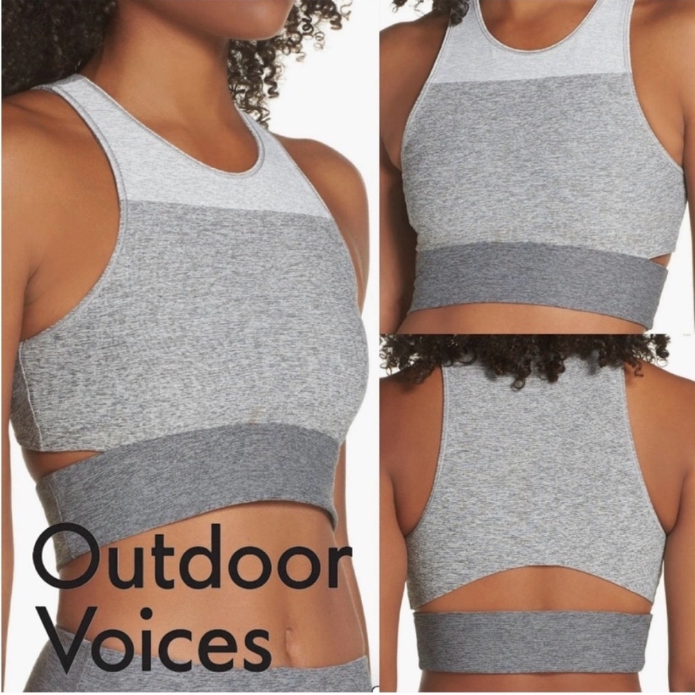 Outdoor Voices SET - Tri-Tone Slashback Crop Top + Leggings